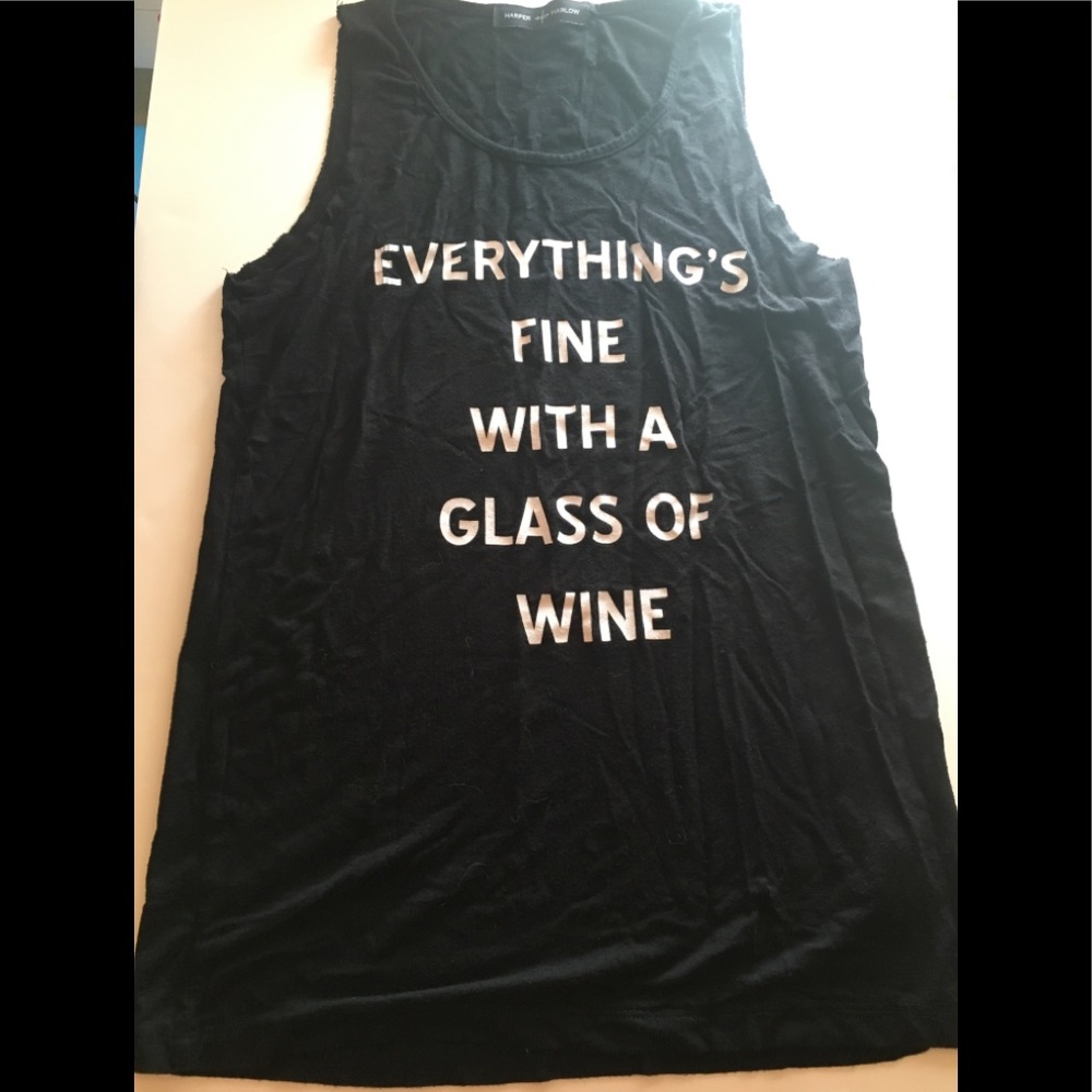 Everything’s fine with a glass of wine tank top